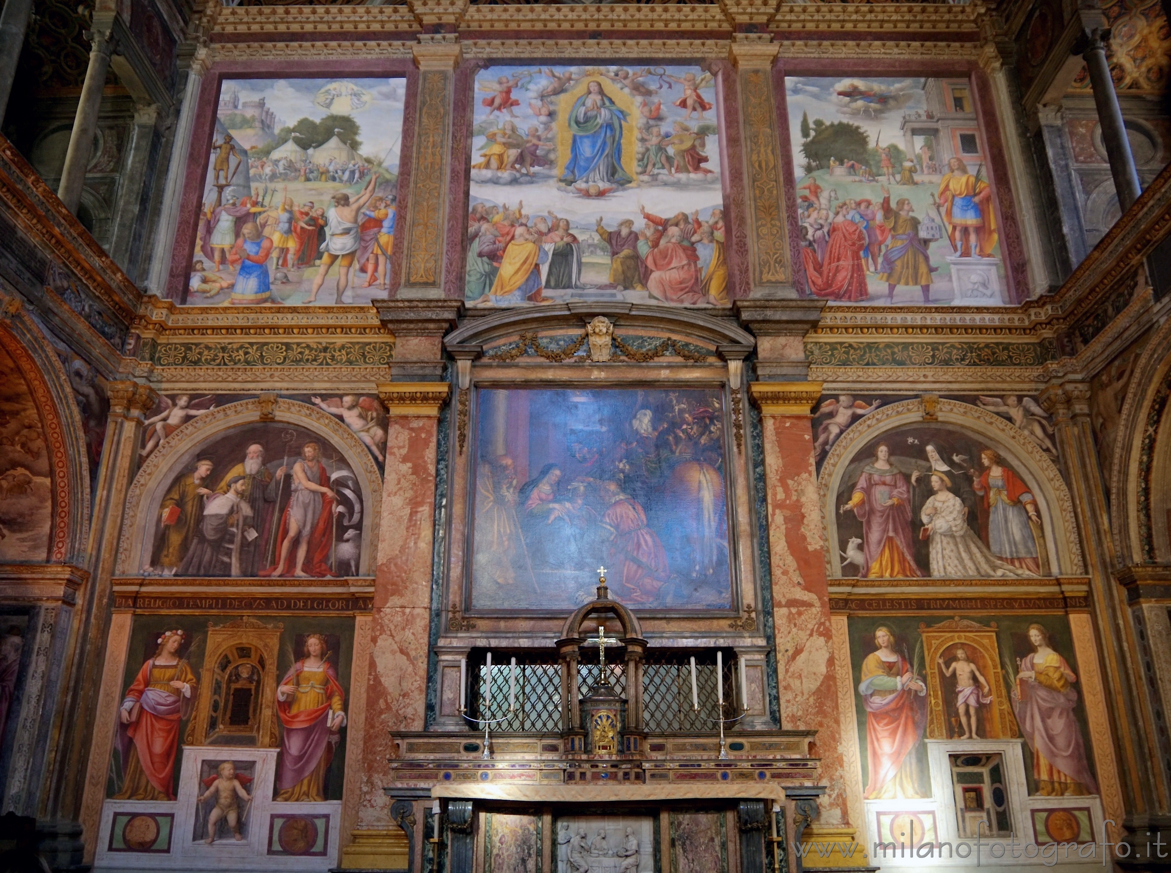 Milan (Italy) - Detail inside the church of San Maurizio